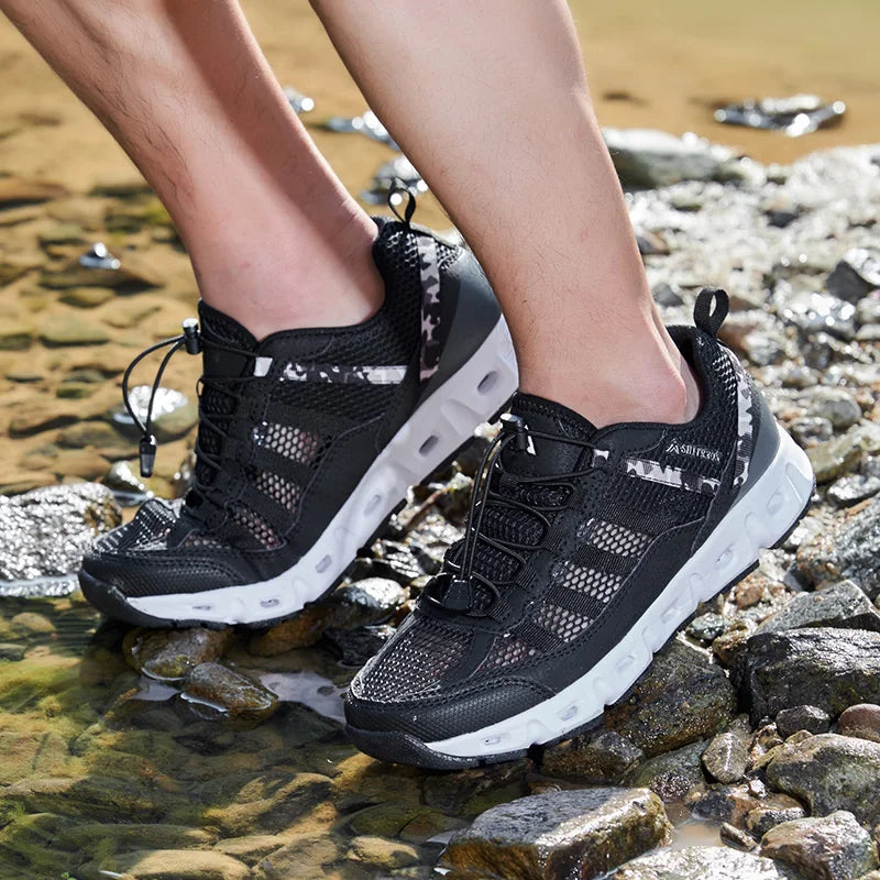Nuevos zapatos de los hombres de malla transpirable Zapatos ligeros cómodos Hombres Zapatillas de deporte Modas Zapatos casuales Zapatos planos Zapatillas Hombre