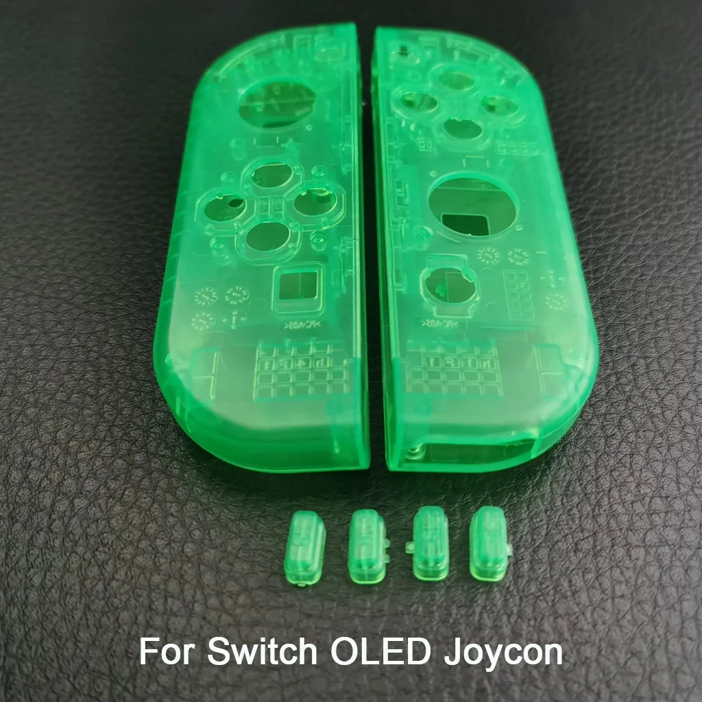 Carcasa de Reemplazo Transparente para Controles Joy-Con Nintendo Switch / OLED con Botones