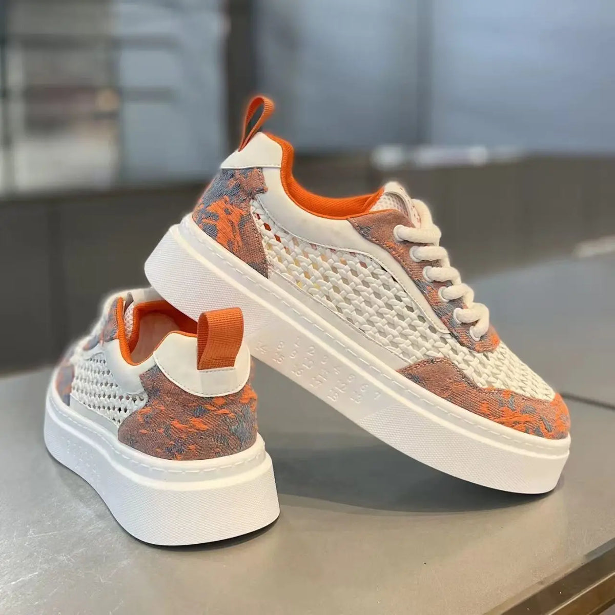 Zapatos casuales antideslizantes para hombre 2026 Verano Transpirable Tejido de malla Plataforma Suela Daily Streetwear All-mat Skate Calzado