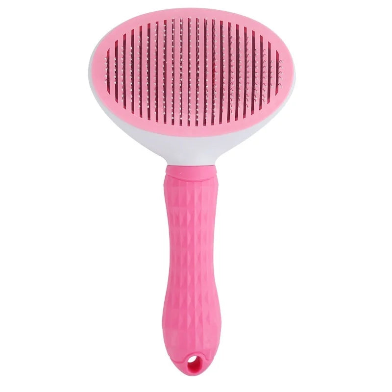 Cepillo Deslanador Autolimpiable para Perros y Gatos con Botón Expulsor de Pelo
