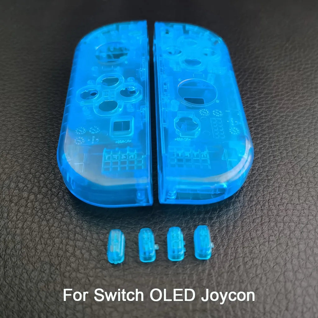 Carcasa de Reemplazo Transparente para Controles Joy-Con Nintendo Switch / OLED con Botones