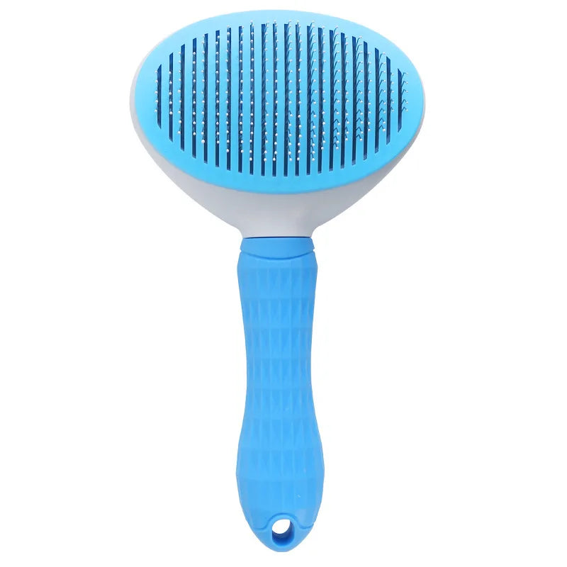 Cepillo Deslanador Autolimpiable para Perros y Gatos con Botón Expulsor de Pelo