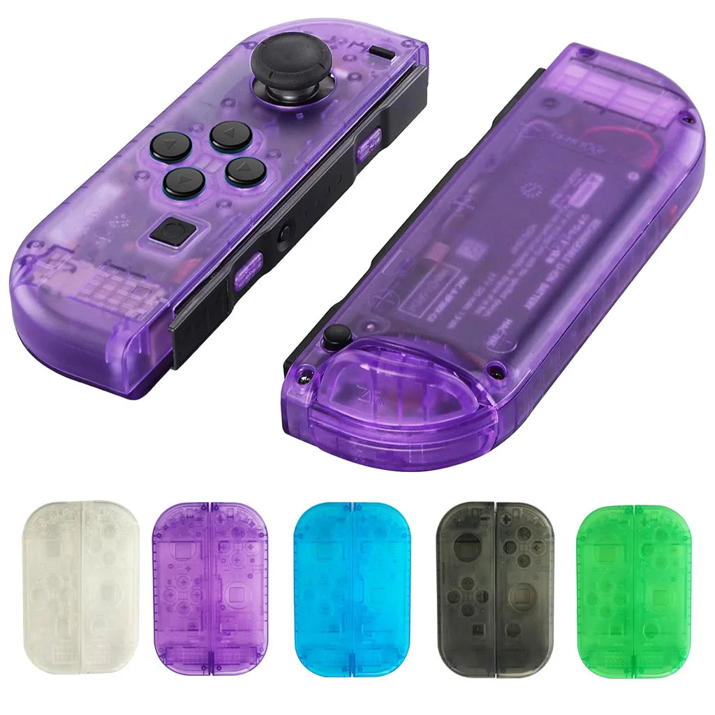 Carcasa de Reemplazo Transparente para Controles Joy-Con Nintendo Switch / OLED con Botones
