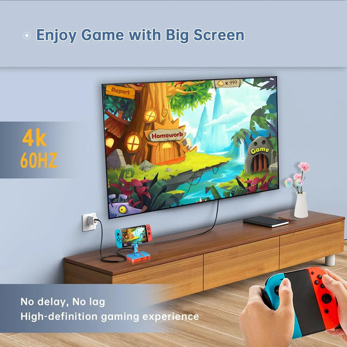 Base Soporte Dock 3 en 1 RGEEK para Nintendo Switch 1 y 2