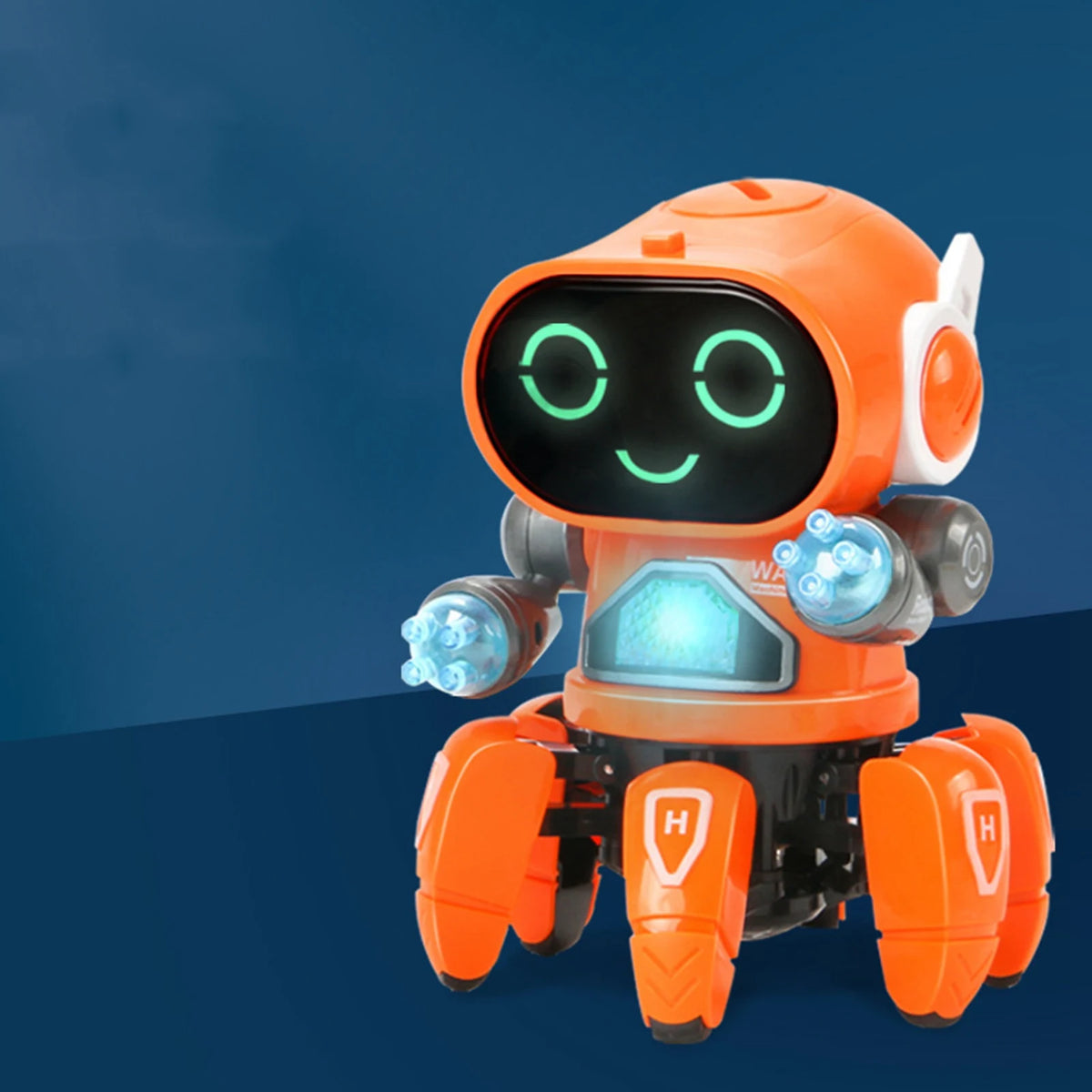Robot Bailarín Inteligente de 6 Patas con Luces LED y Sonido para Niños