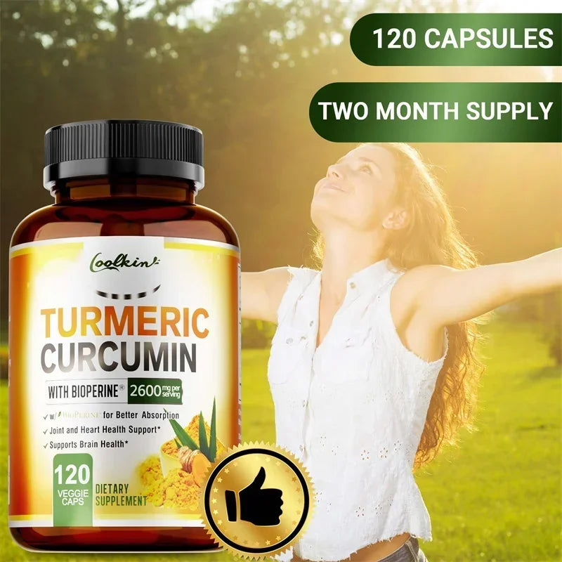 Cápsulas de Cúrcuma Curcumina al 95% para Salud Articular, Huesos y Antioxidante