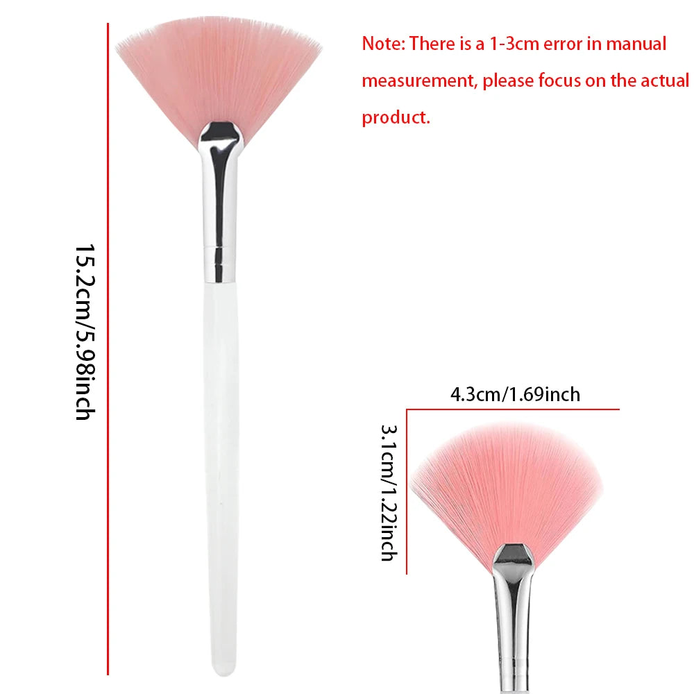 Set de Brochas de Abanico Suaves para Mascarillas Faciales y Skincare (3 a 9 Piezas)