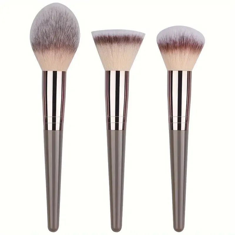 Kit de Brochas de Maquillaje Suaves de 3 a 20 Piezas para Rostro y Ojos con Brocha Kabuki