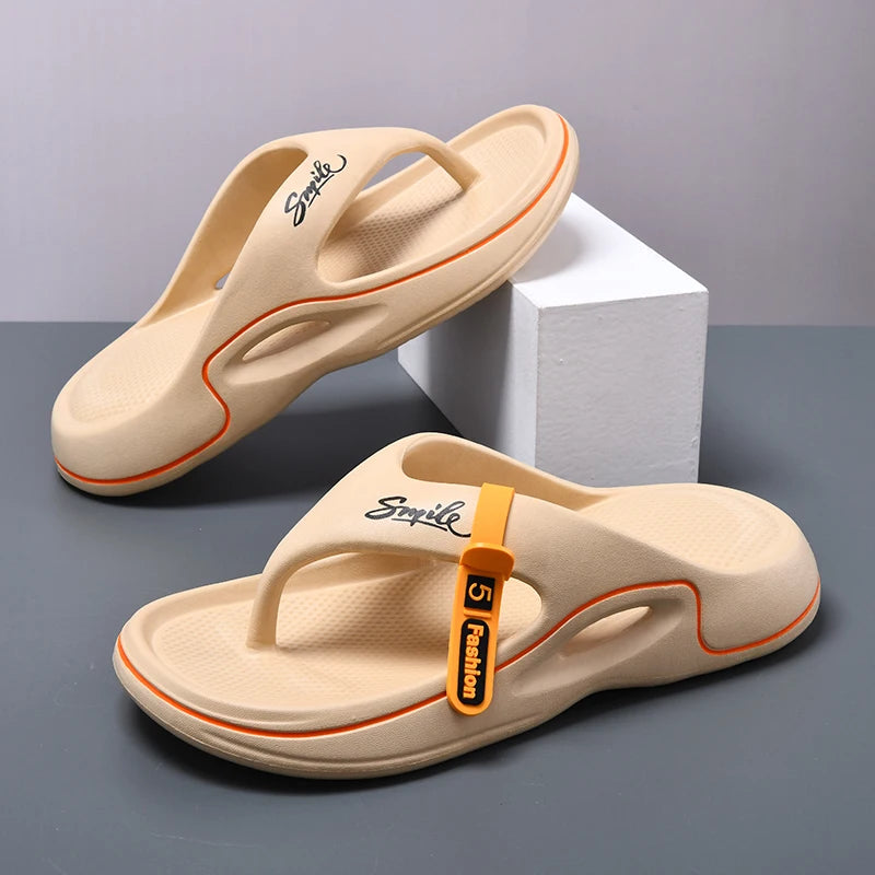 Flip Flops Mens Tanga Sandalias Verano 2025 Nuevos Hombres Zapatos Grueso Fondo EVA Antideslizante Slide Zapatillas Al Aire Libre Interior Parejas Zapatos