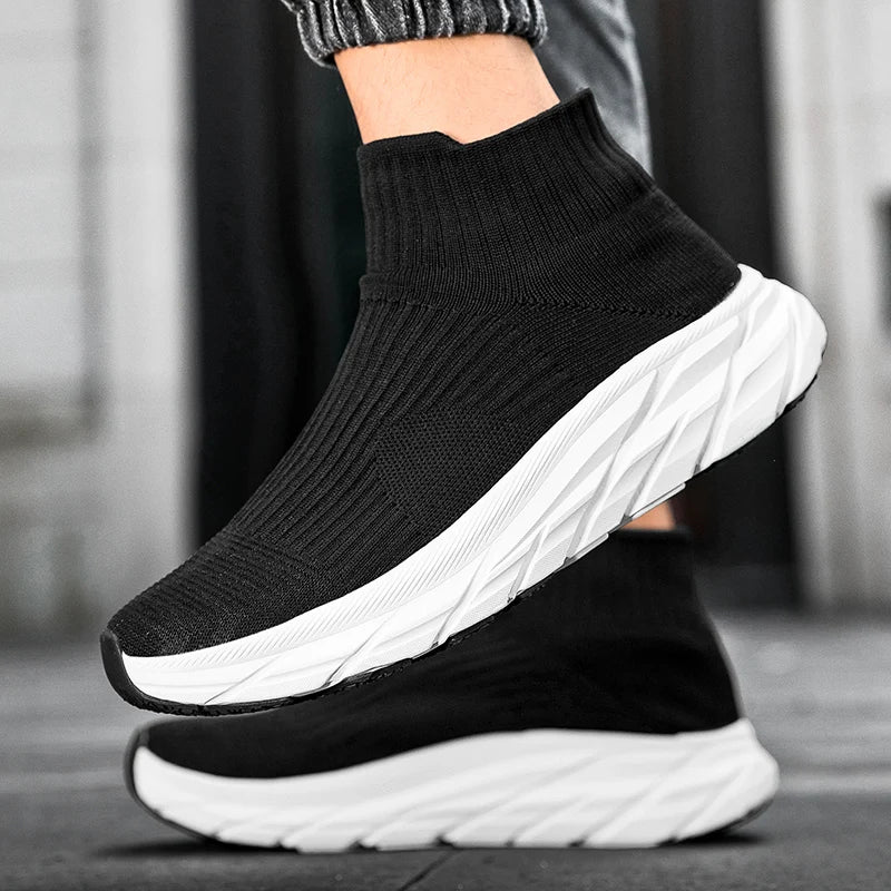 Hombres Running Zapatillas de calcetín para caminar botas de invierno Zapatillas de deporte casuales zapatos cálidos de peluche Zapatos deportivos Ligeros Hombres Zapatillas casuales Zapatos