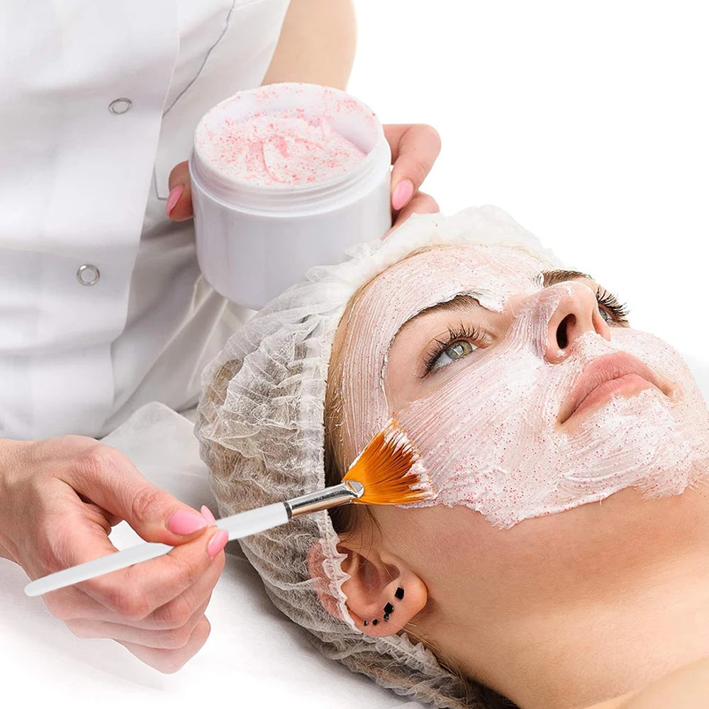 Set de Brochas de Abanico Suaves para Mascarillas Faciales y Skincare (3 a 9 Piezas)