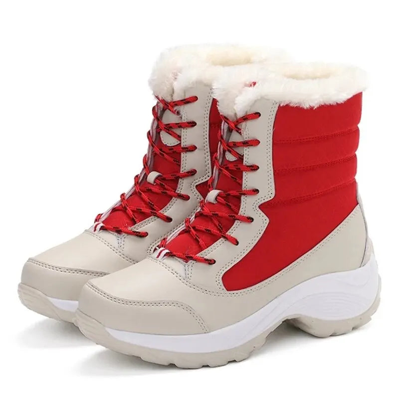 Botines para mujer. Zapatos de nieve de felpa Botas cortas al aire libre