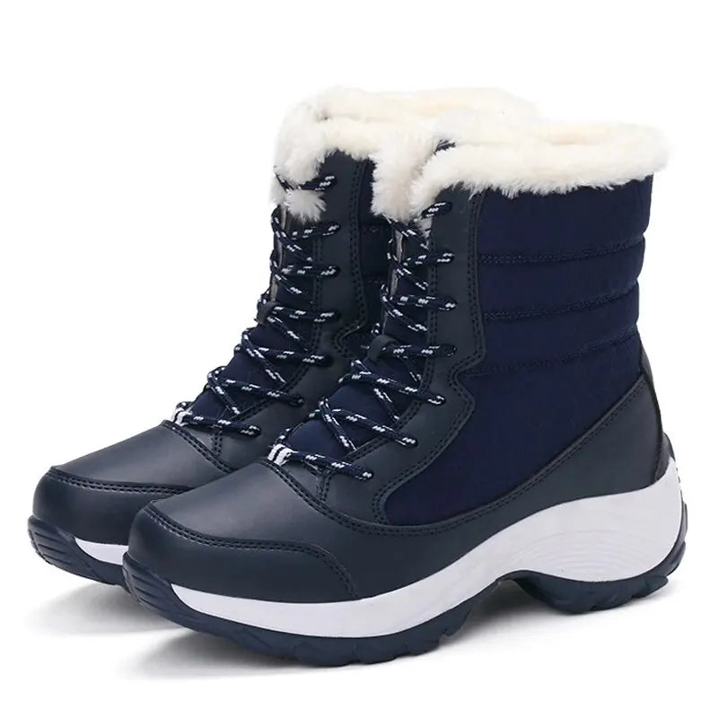 Botines para mujer. Zapatos de nieve de felpa Botas cortas al aire libre