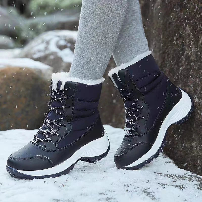 Botines para mujer. Zapatos de nieve de felpa Botas cortas al aire libre