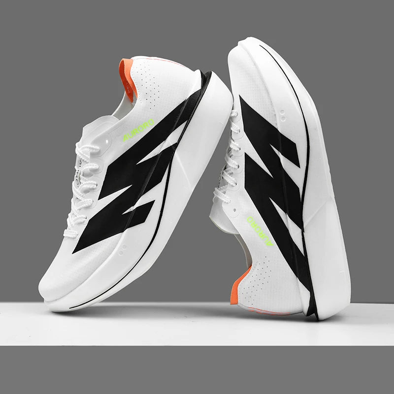 Zapatos de correr de maratón Hombres Carbon Plate Athletic Deportes al aire libre Transpirables Ligeros Mujer Cómodas Zapatillas Profesionales