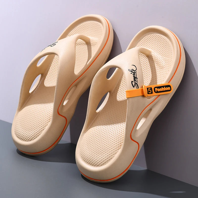Flip Flops Mens Tanga Sandalias Verano 2025 Nuevos Hombres Zapatos Grueso Fondo EVA Antideslizante Slide Zapatillas Al Aire Libre Interior Parejas Zapatos
