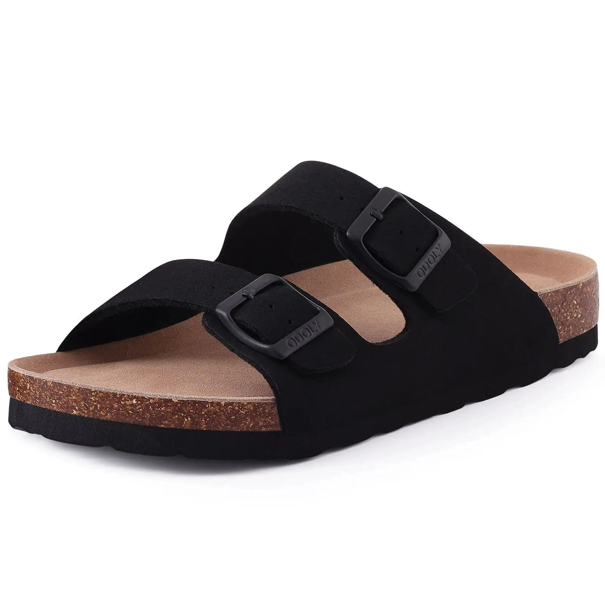 Asgard Mujeres Cork Sole Zuecos Zapatillas Moda Vaca Gamuza Plana Mulas Con Hebilla Ajustable Hombres Zapatos De Patata De Cuero Sandalias De Playa