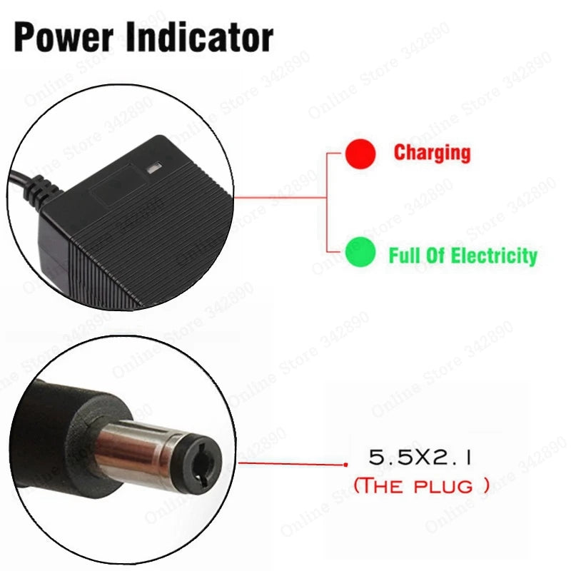 Cargador de Baterias 36V 2A