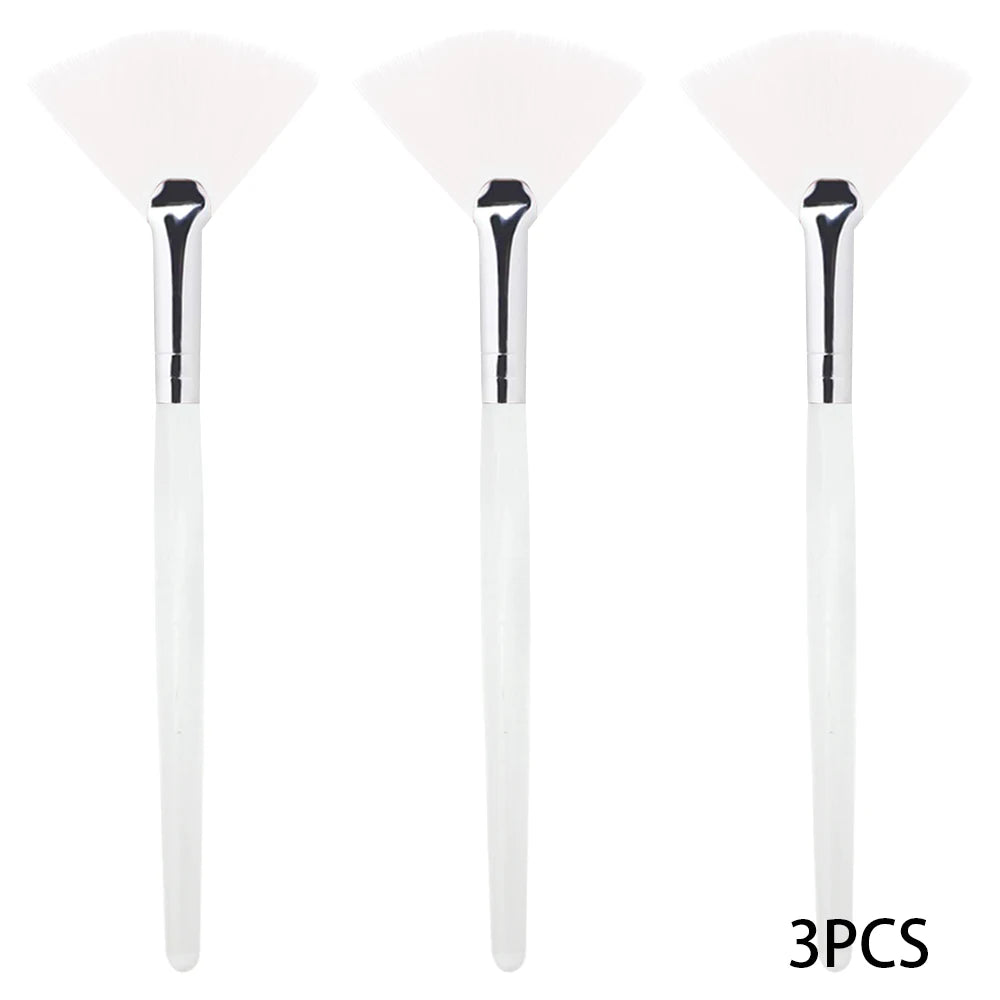 Set de Brochas de Abanico Suaves para Mascarillas Faciales y Skincare (3 a 9 Piezas)