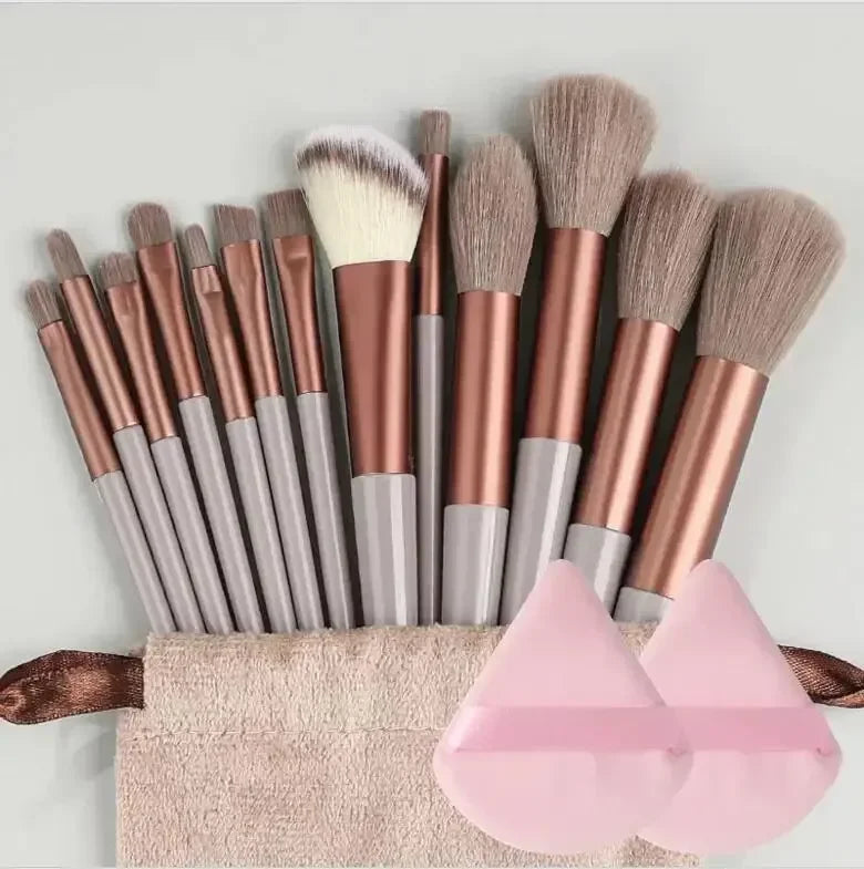 Kit de Brochas de Maquillaje Profesionales para Rostro y Ojos con Difuminador
