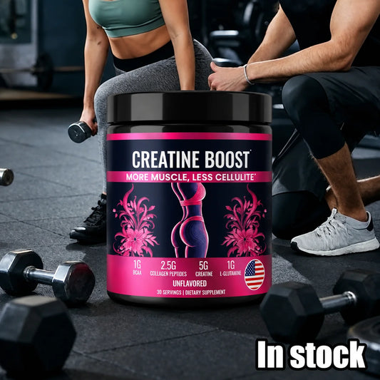 Creatina para Mujer con Colágeno y BCAA para Aumento Muscular y Recuperación