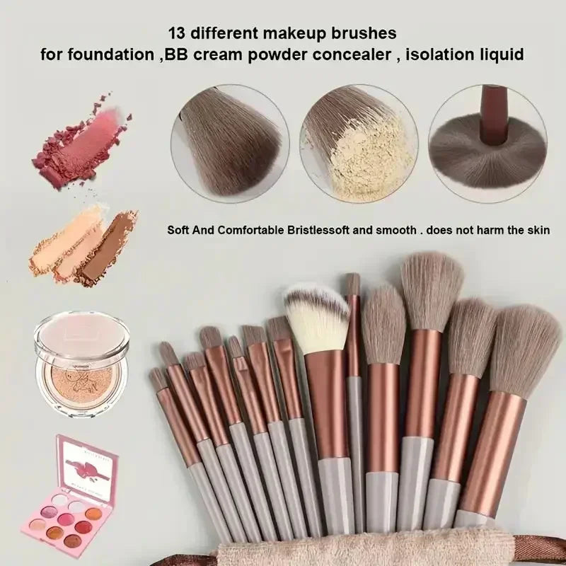 Kit de Brochas de Maquillaje Profesionales para Rostro y Ojos con Difuminador