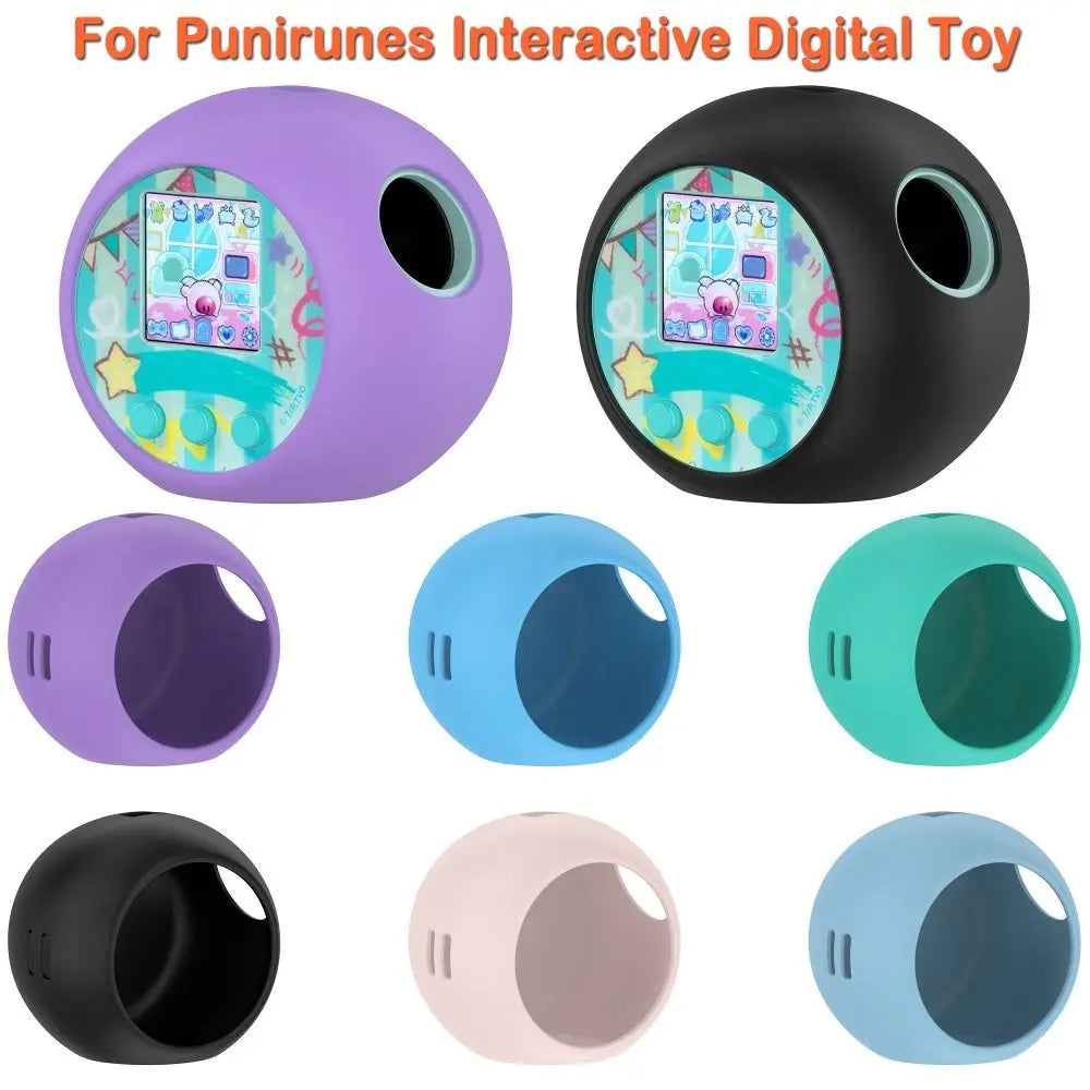 Funda Protectora de Silicona Antigolpes con Cordón para Mascota Virtual Punirunes