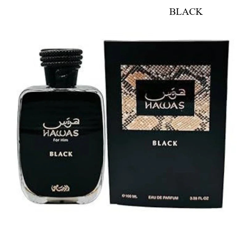 Perfume Hawas 100 ml Eau De Parfum Unisex Fragancia Fresca Acuática y Amaderada