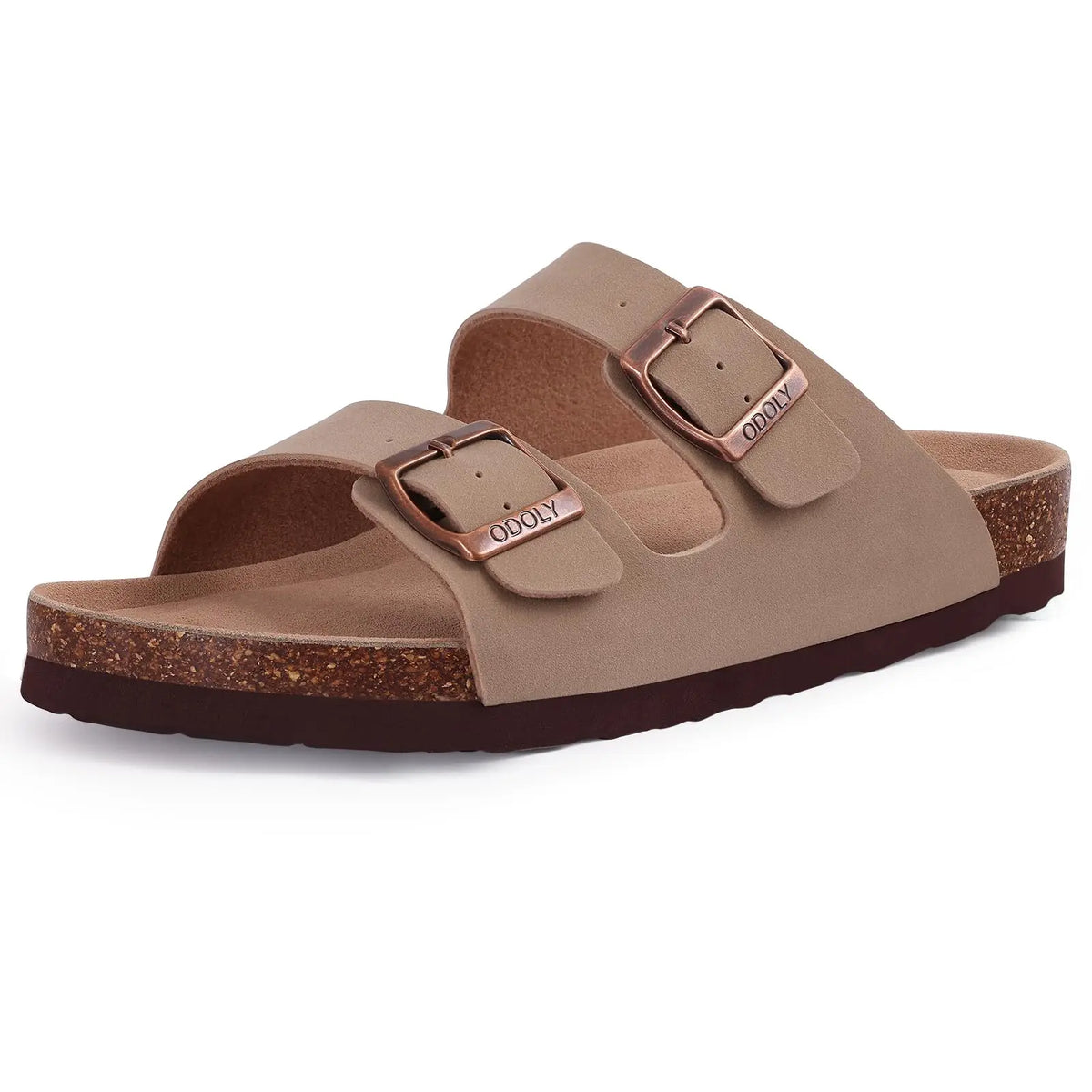 Asgard Mujeres Cork Sole Zuecos Zapatillas Moda Vaca Gamuza Plana Mulas Con Hebilla Ajustable Hombres Zapatos De Patata De Cuero Sandalias De Playa