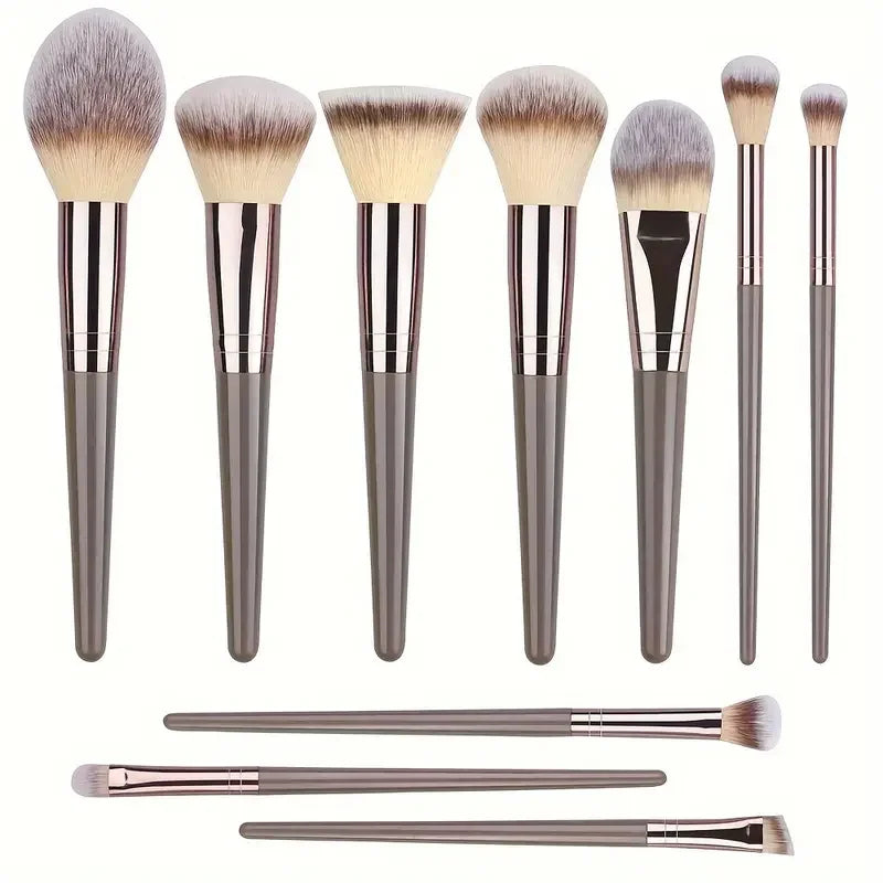 Kit de Brochas de Maquillaje Suaves de 3 a 20 Piezas para Rostro y Ojos con Brocha Kabuki