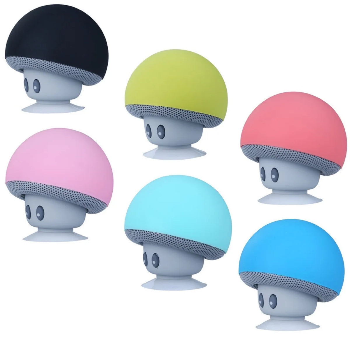 Mini Bocina Bluetooth con Forma de Hongo y Ventosa Portátil para Celular