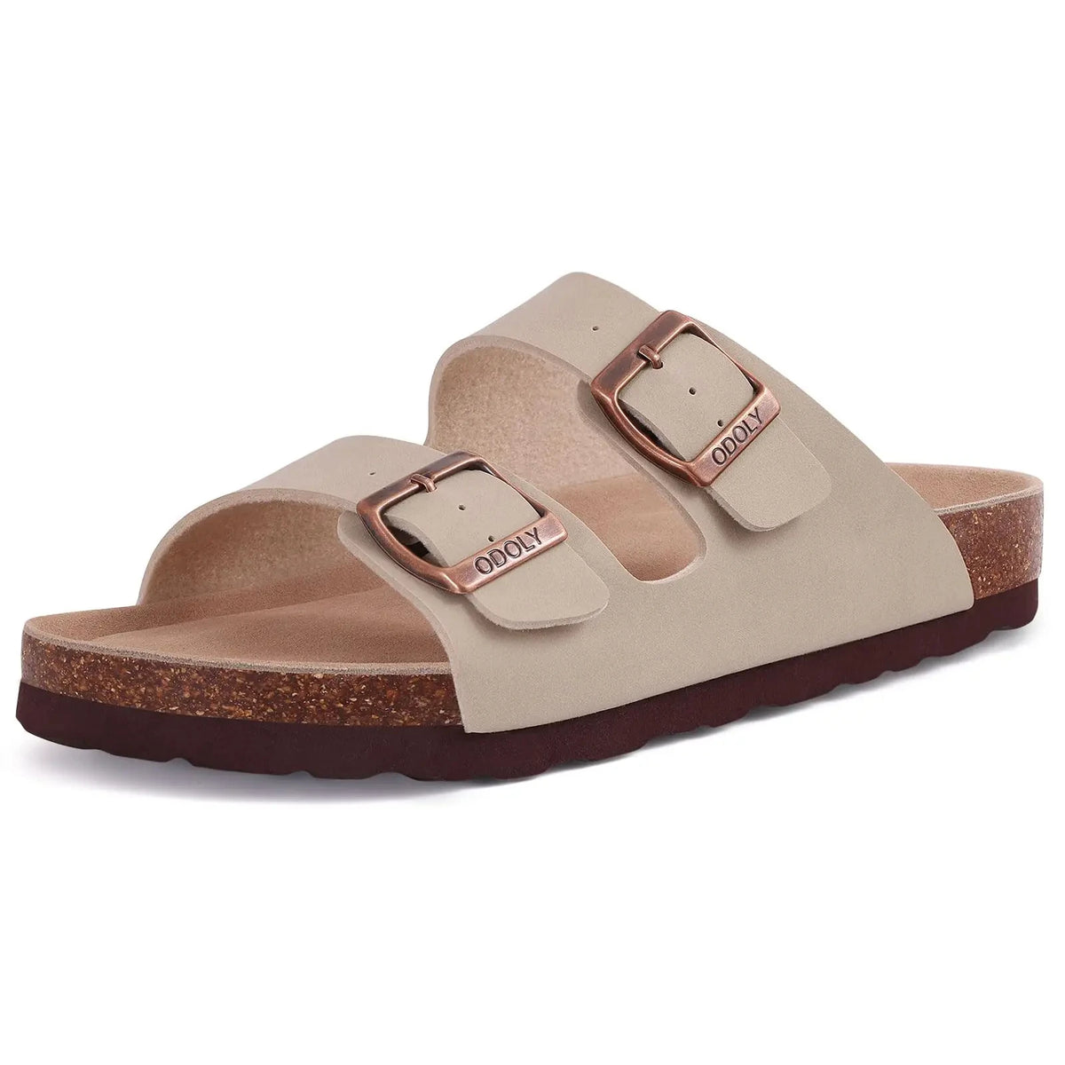 Asgard Mujeres Cork Sole Zuecos Zapatillas Moda Vaca Gamuza Plana Mulas Con Hebilla Ajustable Hombres Zapatos De Patata De Cuero Sandalias De Playa