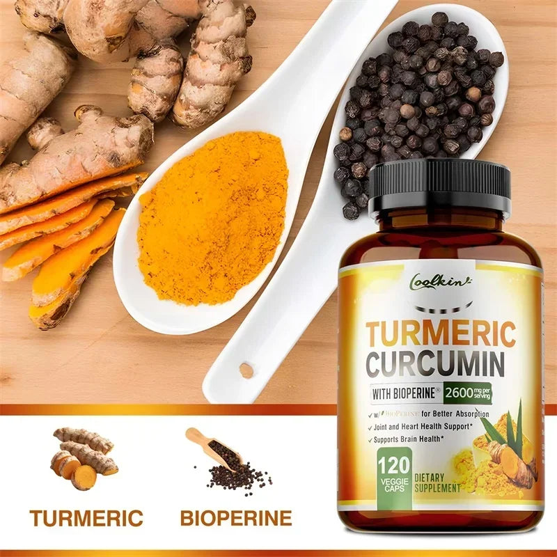 Cápsulas de Cúrcuma Curcumina al 95% para Salud Articular, Huesos y Antioxidante