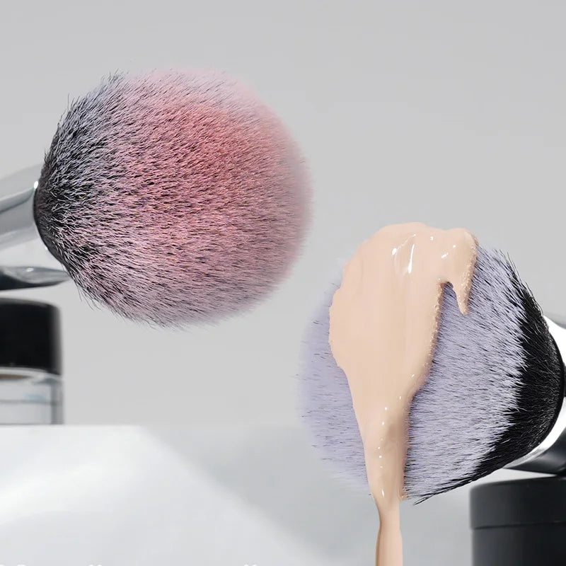 Kit de Brochas Profesionales de Pelo Natural de Cabra (30 Pzs) para Base, Polvo y Rubor