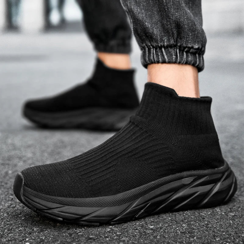 Hombres Running Zapatillas de calcetín para caminar botas de invierno Zapatillas de deporte casuales zapatos cálidos de peluche Zapatos deportivos Ligeros Hombres Zapatillas casuales Zapatos