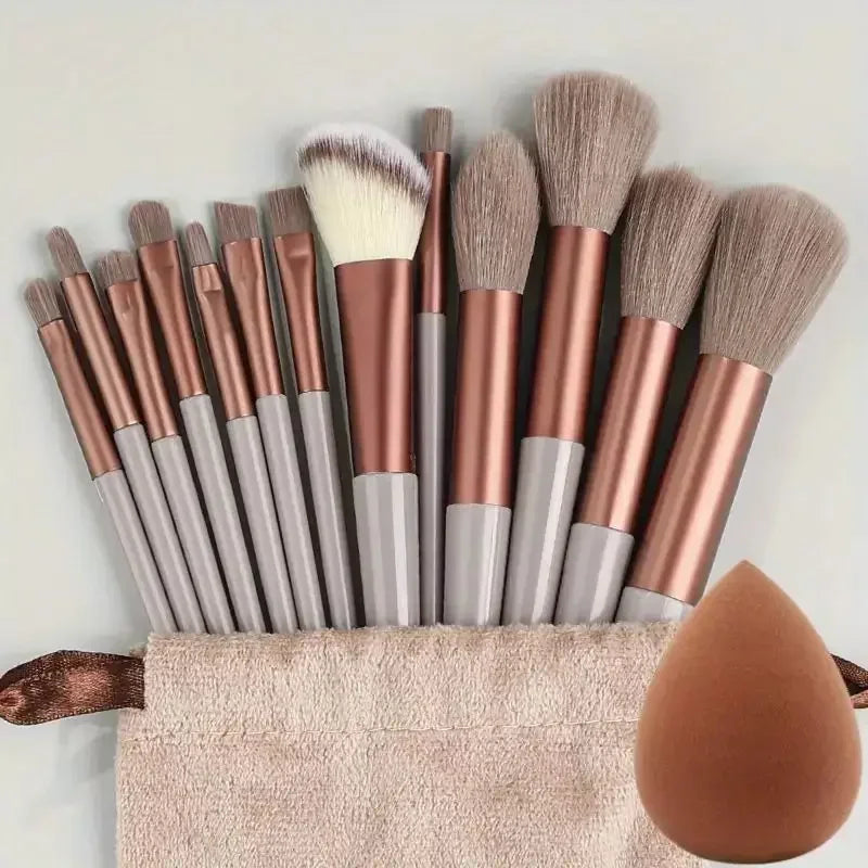Kit de Brochas de Maquillaje Profesionales para Rostro y Ojos con Difuminador