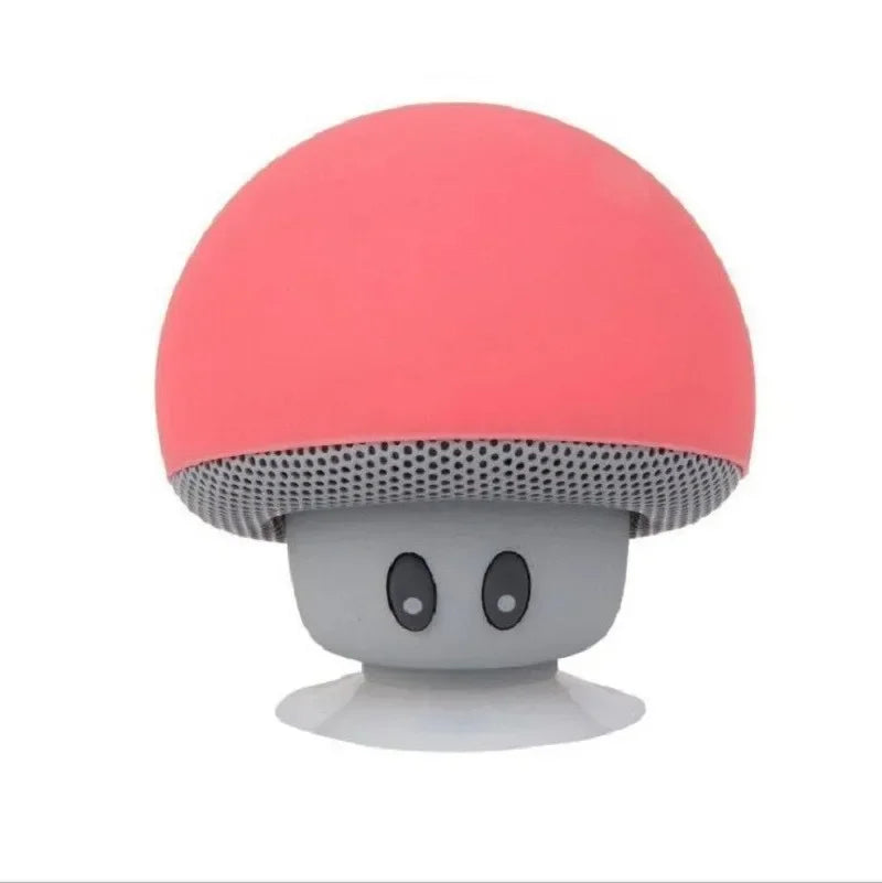 Mini Bocina Bluetooth con Forma de Hongo y Ventosa Portátil para Celular