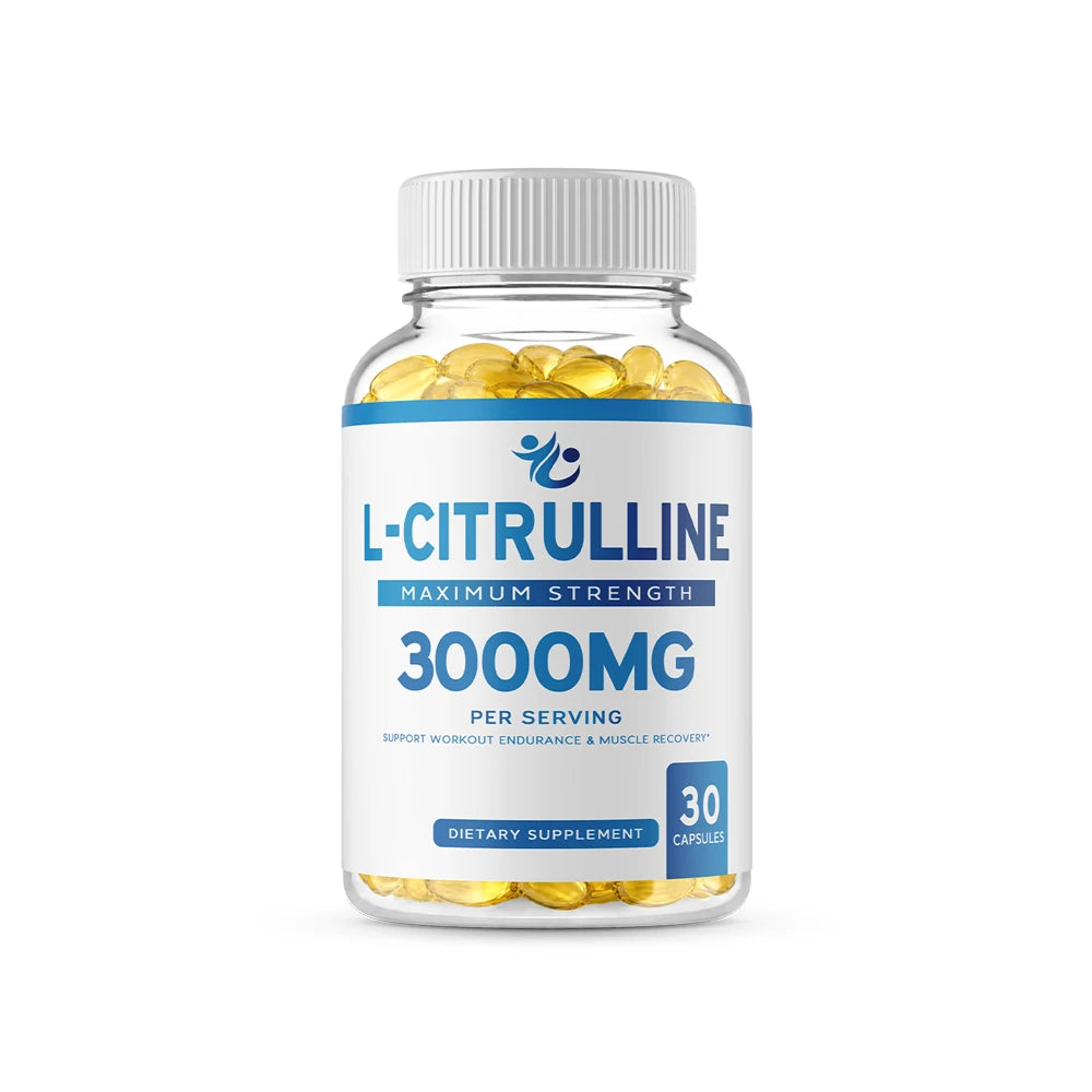 L-Citrulina 3000 mg en Cápsulas para Resistencia y Rendimiento Físico