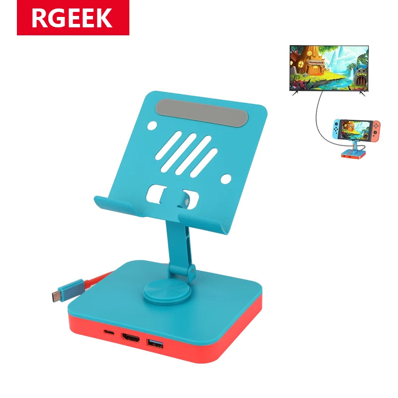 Base Soporte Dock 3 en 1 RGEEK para Nintendo Switch 1 y 2