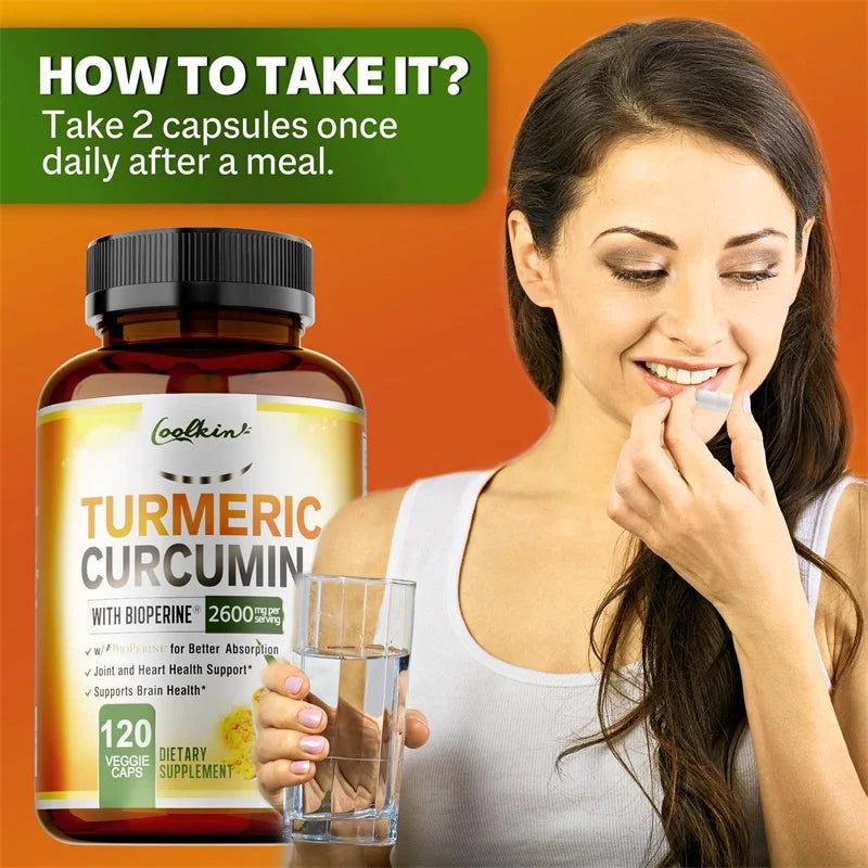 Cápsulas de Cúrcuma Curcumina al 95% para Salud Articular, Huesos y Antioxidante