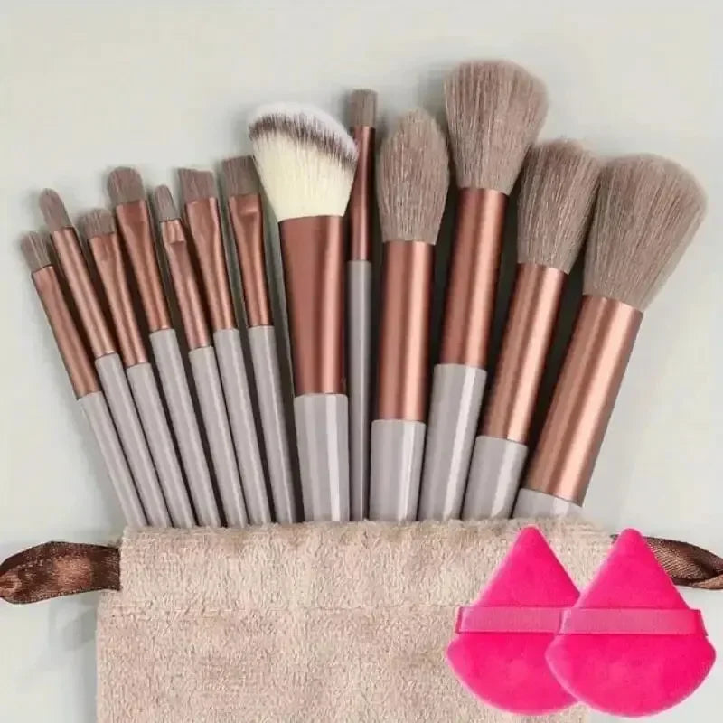 Kit de Brochas de Maquillaje Profesionales para Rostro y Ojos con Difuminador