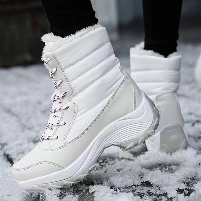 Botines para mujer. Zapatos de nieve de felpa Botas cortas al aire libre