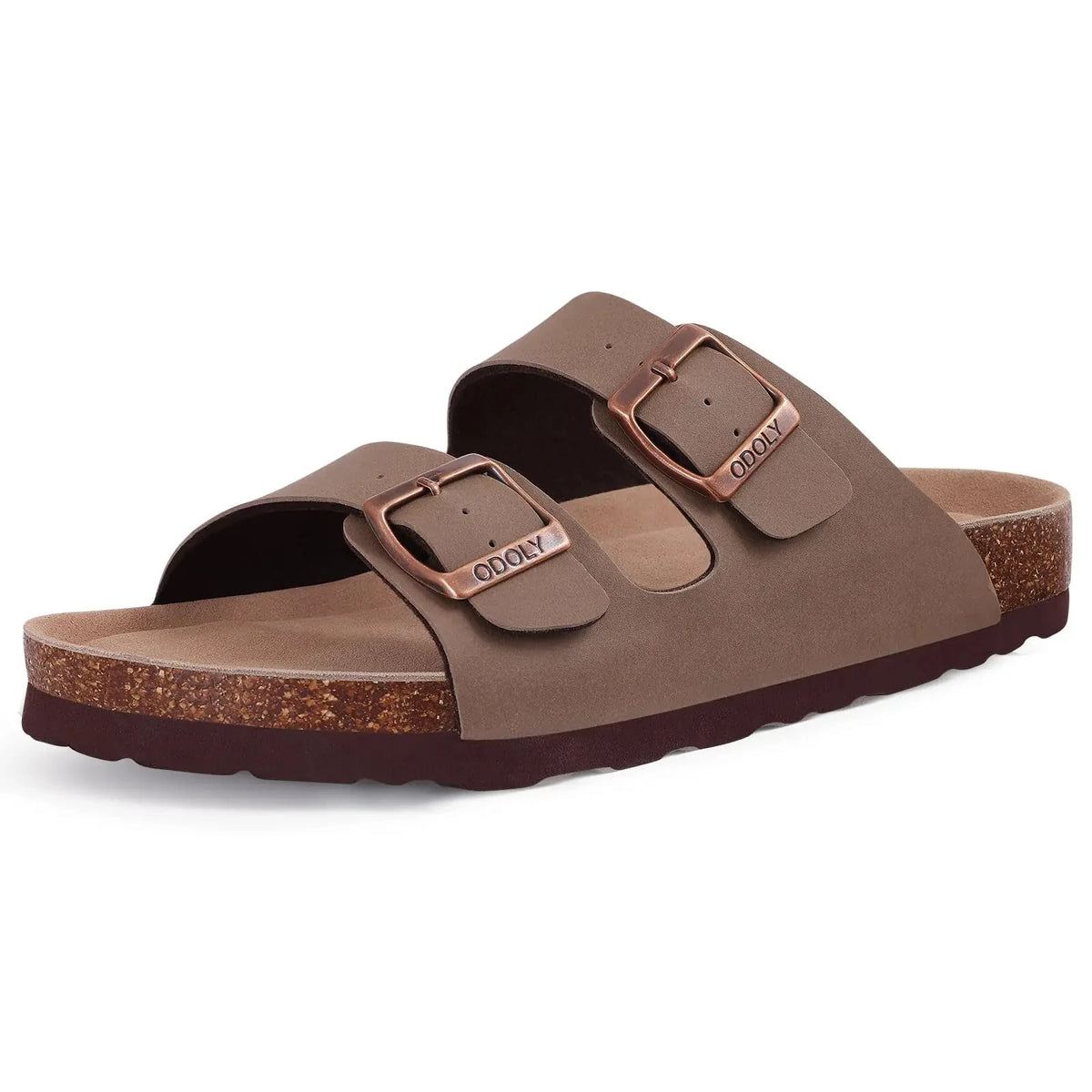 Asgard Mujeres Cork Sole Zuecos Zapatillas Moda Vaca Gamuza Plana Mulas Con Hebilla Ajustable Hombres Zapatos De Patata De Cuero Sandalias De Playa