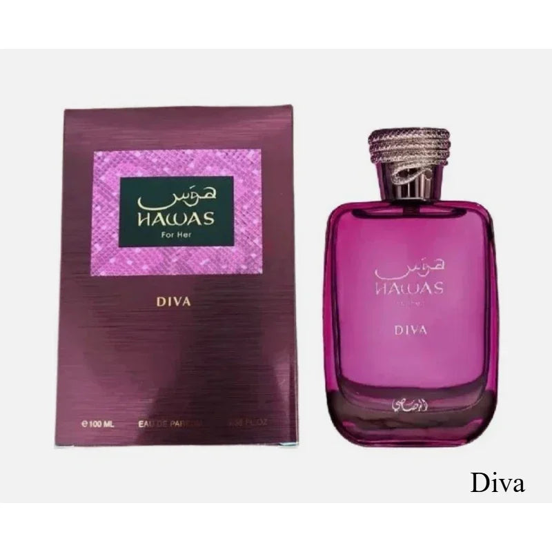 Perfume Hawas 100 ml Eau De Parfum Unisex Fragancia Fresca Acuática y Amaderada