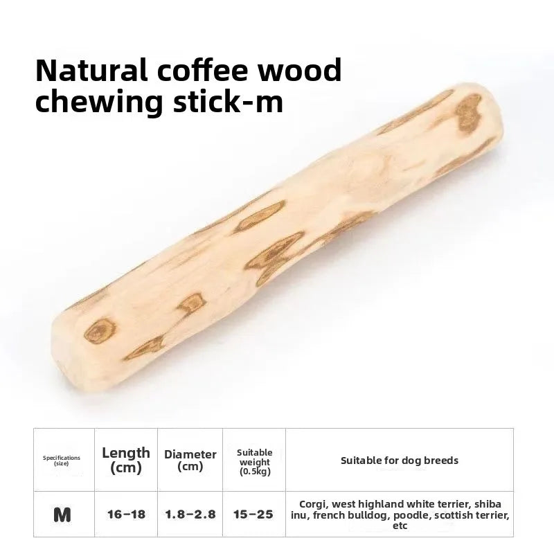 Mordedor Natural de Madera de Café para Perros