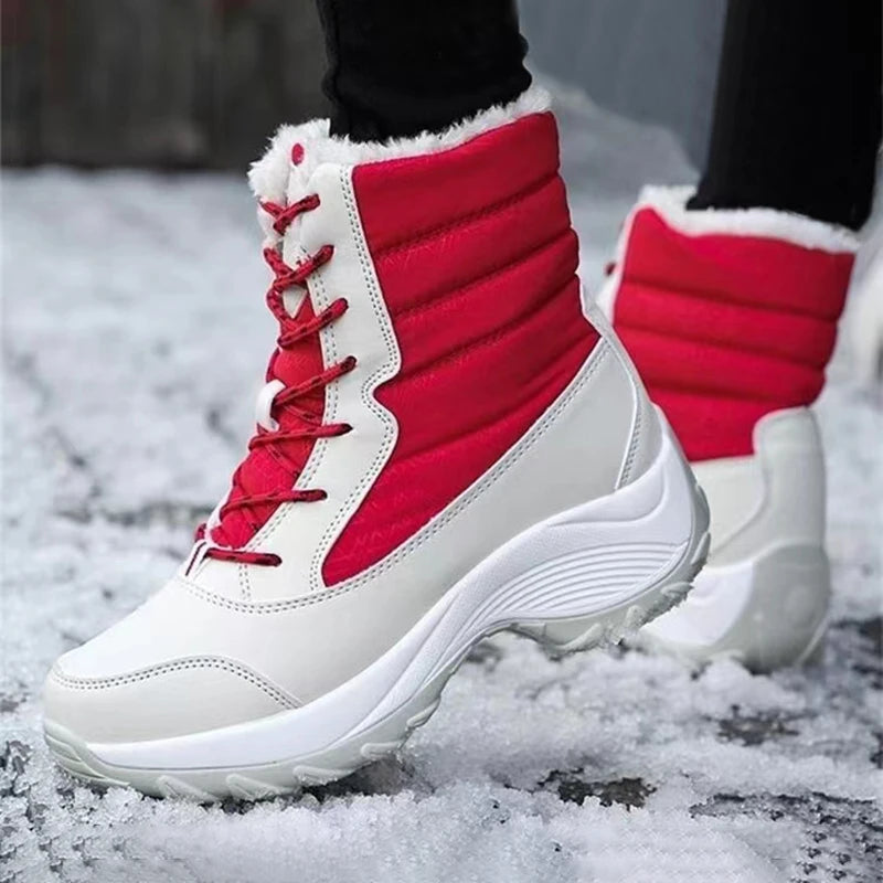 Botines para mujer. Zapatos de nieve de felpa Botas cortas al aire libre