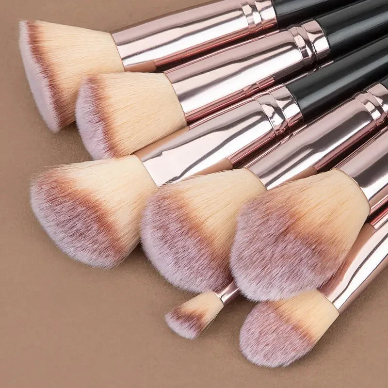 Kit de Brochas de Maquillaje Suaves de 3 a 20 Piezas para Rostro y Ojos con Brocha Kabuki