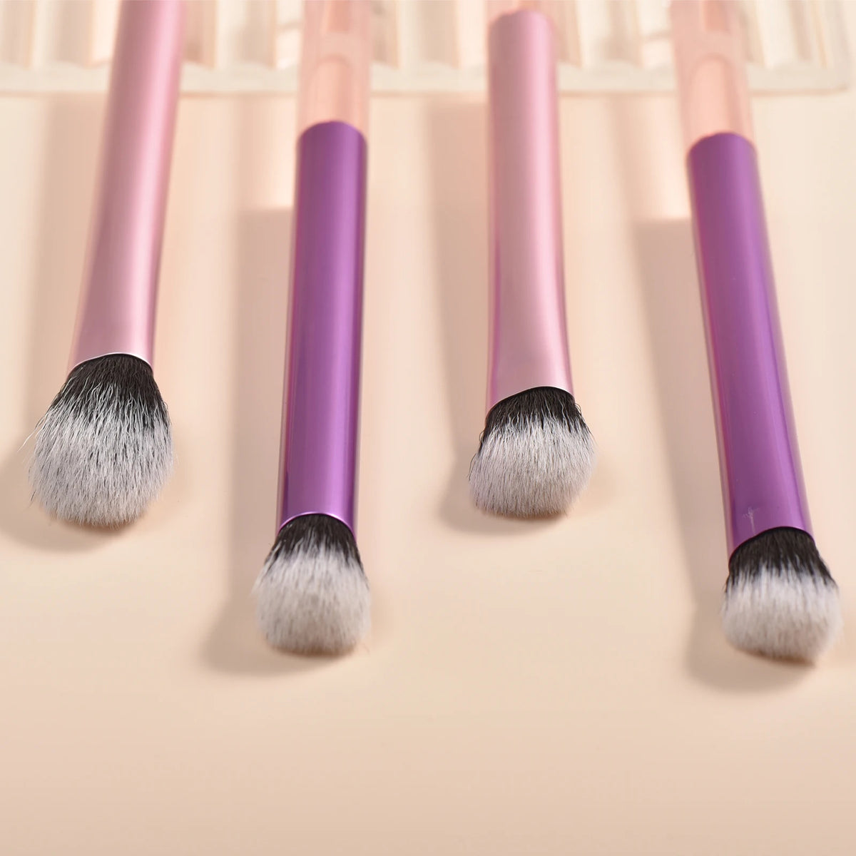 Kit de Brochas de Maquillaje Profesionales de Pelo Sintético Suave para Rostro y Ojos