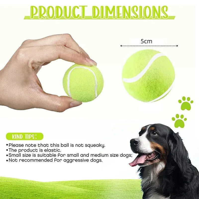 Pack de 12 Pelotas de Tenis Mini de 2 Pulgadas para Perro Chico Compatibles con Lanzador
