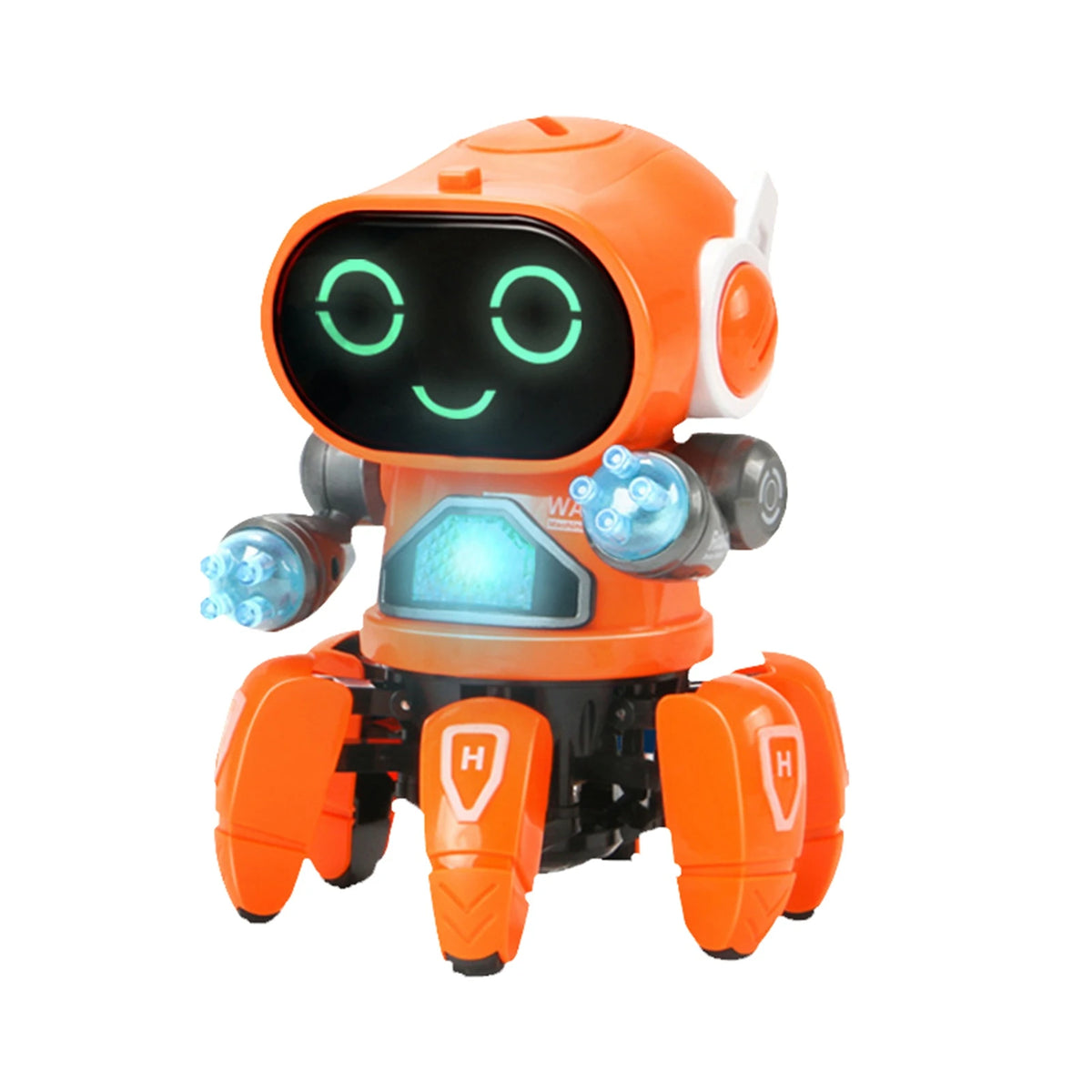 Robot Bailarín Inteligente de 6 Patas con Luces LED y Sonido para Niños